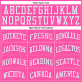 Custom Pink White Round Neck Suit Basketball Jersey