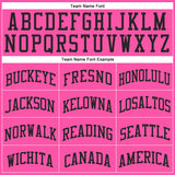 Custom Pink Black Round Neck Suit Basketball Jersey