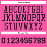 Custom Pink Black Round Neck Suit Basketball Jersey