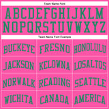 Custom Pink Kelly Green Round Neck Suit Basketball Jersey