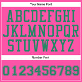 Custom Pink Kelly Green Round Neck Suit Basketball Jersey