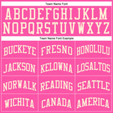 Custom Pink Cream Round Neck Suit Basketball Jersey