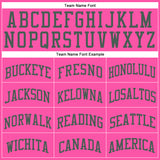Custom Pink Green Round Neck Suit Basketball Jersey