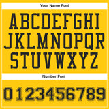 Custom Gold Black Round Neck Suit Basketball Jersey