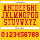 Custom Gold Red Round Neck Suit Basketball Jersey