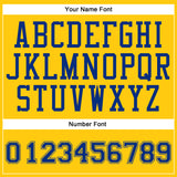 Custom Gold Royal Round Neck Suit Basketball Jersey