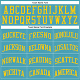 Custom Teal Gold Round Neck Suit Basketball Jersey