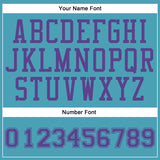 Custom Teal Purple Round Neck Suit Basketball Jersey