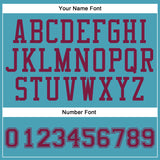 Custom Teal Maroon Round Neck Suit Basketball Jersey