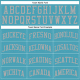 Custom Teal Gray Round Neck Suit Basketball Jersey