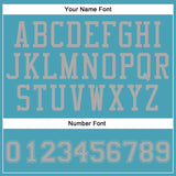 Custom Teal Gray Round Neck Suit Basketball Jersey
