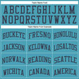 Custom Teal Navy Round Neck Suit Basketball Jersey