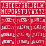 Custom Red White Round Neck Suit Basketball Jersey