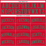 Custom Red Kelly Green Round Neck Suit Basketball Jersey