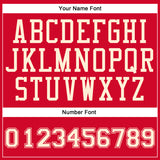 Custom Red Cream Round Neck Suit Basketball Jersey
