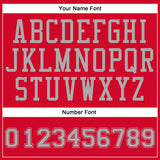 Custom Red Gray Round Neck Suit Basketball Jersey