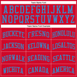 Custom Red Blue Round Neck Suit Basketball Jersey