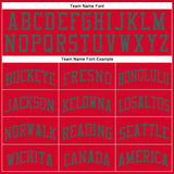 Custom Red Green Round Neck Suit Basketball Jersey
