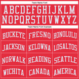 Custom Fire Red White Round Neck Suit Basketball Jersey