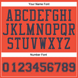 Custom Orange Navy Round Neck Suit Basketball Jersey