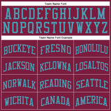 Custom Maroon Teal Round Neck Suit Basketball Jersey