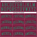 Custom Maroon Kelly Green Round Neck Suit Basketball Jersey