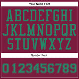 Custom Maroon Kelly Green Round Neck Suit Basketball Jersey