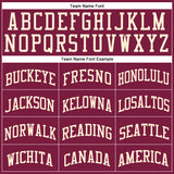 Custom Maroon Cream Round Neck Suit Basketball Jersey
