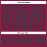 Custom Maroon Navy Round Neck Suit Basketball Jersey