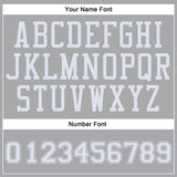 Custom Gray White Round Neck Suit Basketball Jersey