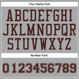 Custom Gray Brown Round Neck Suit Basketball Jersey