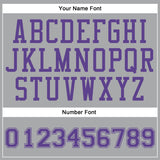 Custom Gray Purple Round Neck Suit Basketball Jersey