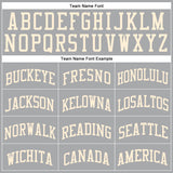 Custom Gray Cream Round Neck Suit Basketball Jersey