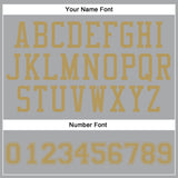Custom Gray Old Gold Round Neck Suit Basketball Jersey