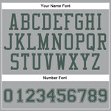 Custom Gray Green Round Neck Suit Basketball Jersey