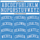 Custom Blue White Round Neck Suit Basketball Jersey
