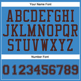 Custom Blue Brown Round Neck Suit Basketball Jersey