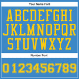 Custom Blue Gold Round Neck Suit Basketball Jersey
