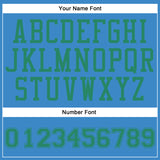 Custom Blue Kelly Green Round Neck Suit Basketball Jersey