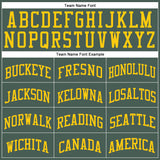 Custom Green Gold Round Neck Suit Basketball Jersey