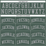 Custom Green Gray Round Neck Suit Basketball Jersey