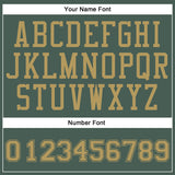 Custom Green Old Gold Round Neck Suit Basketball Jersey