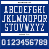 Custom Royal White Round Neck Suit Basketball Jersey