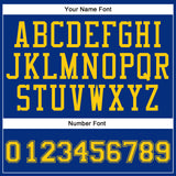 Custom Royal Gold Round Neck Suit Basketball Jersey