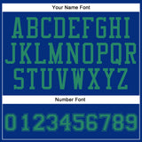 Custom Royal Kelly Green Round Neck Suit Basketball Jersey