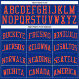 Custom Royal Orange Round Neck Suit Basketball Jersey