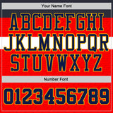 Custom Red Navy White-Gold Geometric Stripe Round Neck Sublimation Basketball Suit Jersey