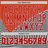 Custom Orange Red Black White-Gold Wave Stripe Round Neck Sublimation Basketball Suit Jersey