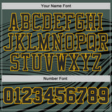 Custom Gray Black-Gold Radial Stripe Round Neck Sublimation Basketball Suit Jersey