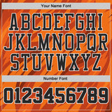Custom Orange Black-White Eagle Wing Boho Style Round Neck Sublimation Basketball Uniform Jersey